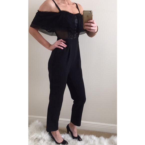 Express Black lace jumpsuit - Picture 3 of 6
